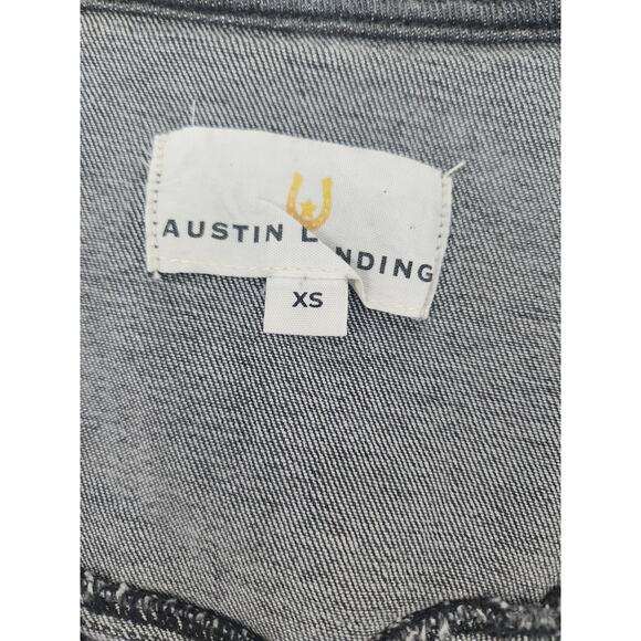 Austin Landing Jean Crop Vest Women's XS Gray Suede Fringe Studded Embroidered - Picture 8 of 8